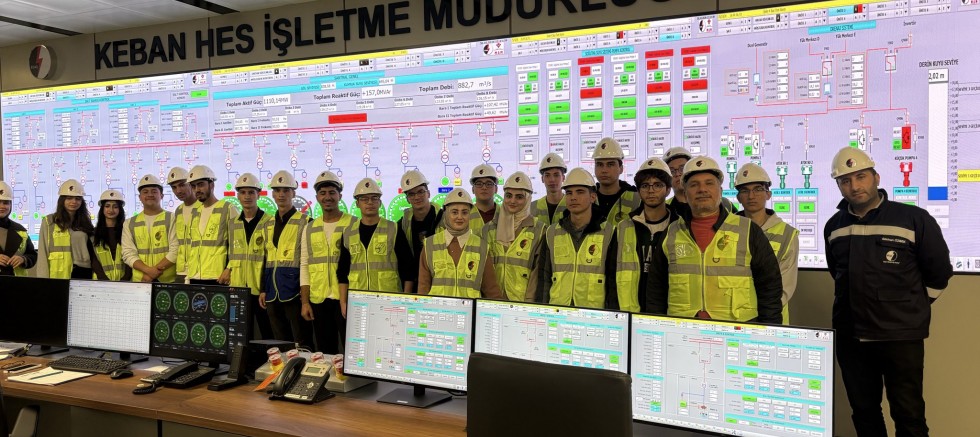 Fırat Üniversitesi  Enerji Sistemleri Mühendisliği öğrencileri Keban Barajında uygulama yaptılar