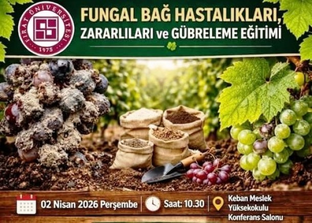 Keban'da 2  Nisan'da Keban MYO'da  Bağ Hastalıkları eğitimi verilecek