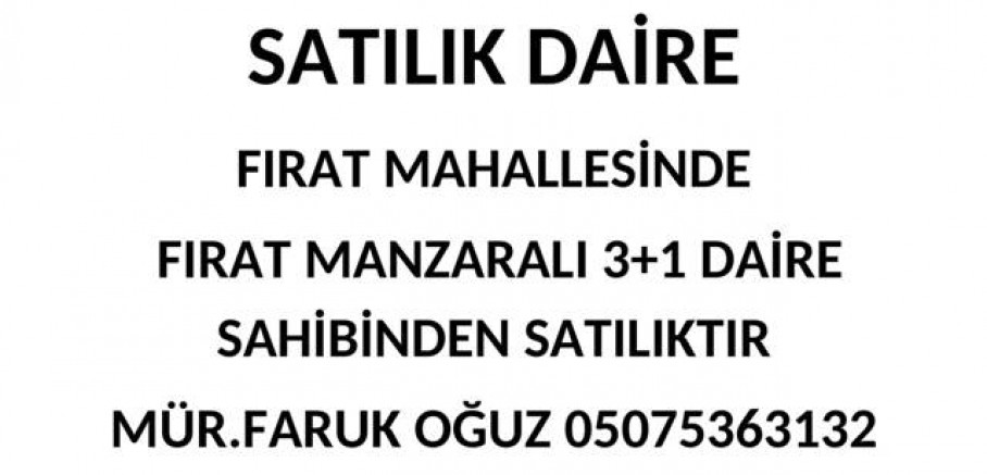 KEBAN'DA FIRAT NEHRİ MANZARALI SATILIK DAİRE