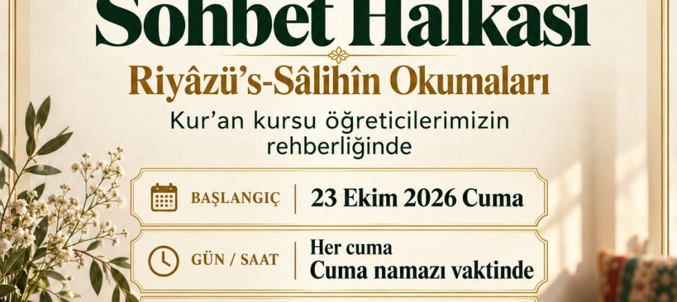 Keban'da Hanımlara Yönelik İlim, Hikmet ve Sohbet Halkası Başlıyor