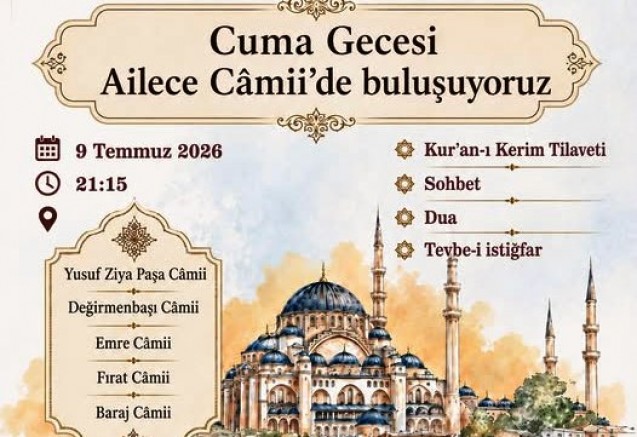 Keban İlçe Müftülüğü “Câmii Aile Buluşması” programı düzenliyor