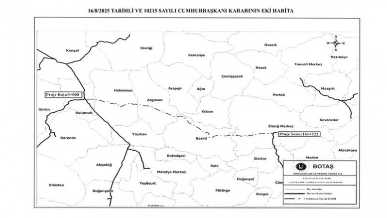 Milletvekili Keleş, Kuluncak–Elazığ Doğal Gaz Boru Hattı Yapım İşine Başlanıyor