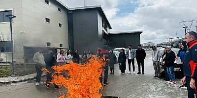 AFAD  Keban MYO öğrencilerine yönelik afet ve yangın farkındalık eğitimi düzenledi