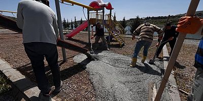 Ağın Belediyesince İlçe'de Çevre düzenlemesi yapıldı