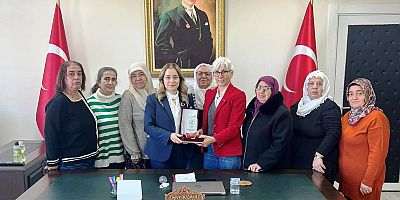 Ağın Kadın Kooperatifinden Kaymakam Yılmaz'a Teşekkür Plaketi