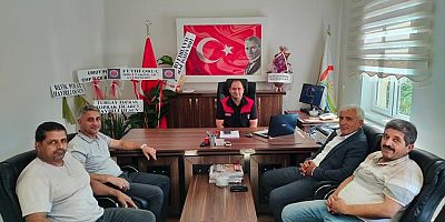 Ak Parti Keban İlçe Başkanı Tunç,Müdür Turan'a hayırlı olsun ziyareti
