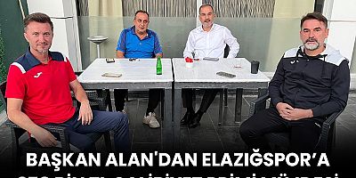 Başkan Alan'dan Elazığspor’a 250 Bin TL Galibiyet Primi Müjdesi