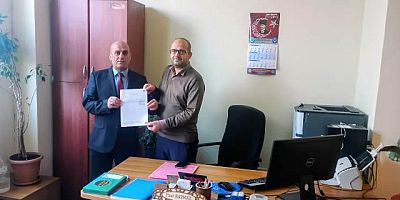 Baskil Yeniden Refah Partisi ilçe Başkanı Hazar mazbatasını aldı