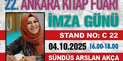 Elazığ Kebanlı Şair ve Yazar Sündüs Aslan Akça Ankara Kitap Fuarında