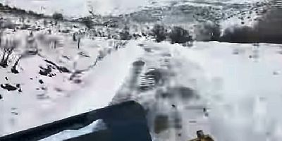 Keban Altıyaka Köyü Dede mezrası yolunda Kar Temizlemesi yapıldı