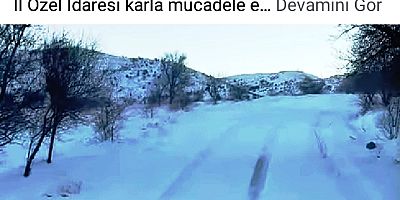 Keban Altıyaka ve Bademli Köyleri yolunda Kar Temizlemesi yapıldı