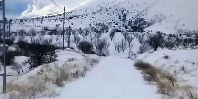 Keban Bademli-Lorikan  yolunda Kar Temizlemesi yapıldı