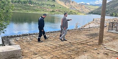 Keban Belediye Başkanı Doğan Fırat sahilindeki çalışmaları inceledi