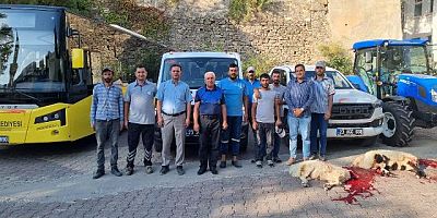 Keban Belediyesi Araçlar için kurban kesti