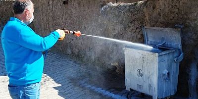 Keban Belediyesi haşere ve larva mücadelesi için ilaçlama yaptı