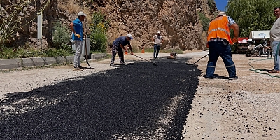 Keban Belediyesinden Asfalt  Fırat sahiline çalışması