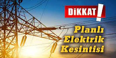 Keban'da  22 Eylül günü  5 köy ve Mezrasında  elektrik kesintisi olacak 