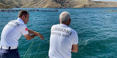 KEBAN'DA  500 METRE BALIK AĞI VE BALIK ELE GEÇİRİLDİ