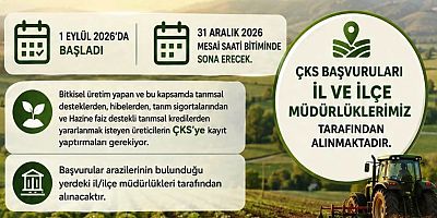 Keban'da ÇKS Başvuruları  Tekrar İlçe Tarım Müdürlüklerinde olacak