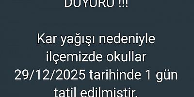 Keban'da Okullara Kar Tatili