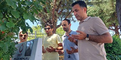 Keban İlçe Milli Eğitimi 15 Temmuz Şehidi Eyyüp Oğuz'u kabri başında andı
