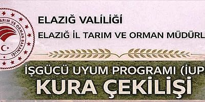 Keban İlçe Tarım ve Orman Müdürlüğü İŞKUR UYP  5 kişilik kura belli oldu