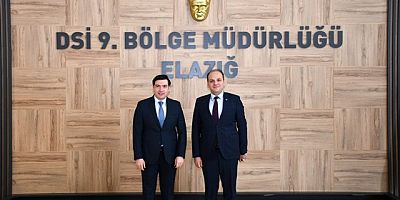 Keban Kaymakamı Atalık'ın DSİ 9. Bölge Müdürü Açıkgöz'e hayırlı olsun ziyareti