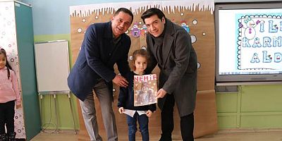 Keban Kaymakamı Atalık ve Başkan Doğan Öğrencilere Karne ve hediye verdi