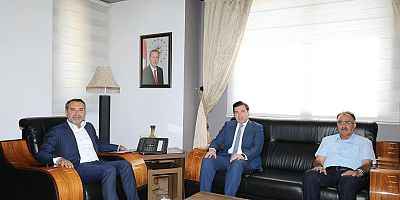 Keban Kaymakamı Atalık ve Meclis üyesi Can,Başkan Şerifoğullarını ziyaret ettiler 