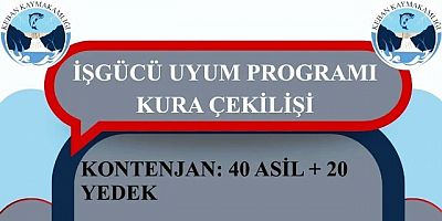 Keban  Kaymakamlığı İŞKUR İUP 40 kişilik Asil ve yedek Listesi belli oldu