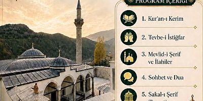 Keban'da Yarın Yusuf Ziya Paşa Camiinde Mevlid Kandilinde sakallı şerif ziyareti olacak