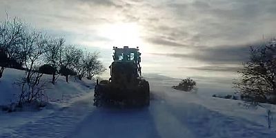 Keban Zırkı Grup yolunda Kar Temizlemesi yapıldı
