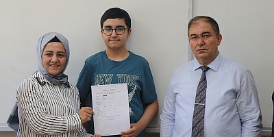 Kebanlı Sefa Fırat LGS sınavında tam puan alarak Türkiye Birincisi oldu
