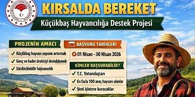 Kırsalda Bereket, 100 Küçükbaşa Destek Proje başvuruları başladı
