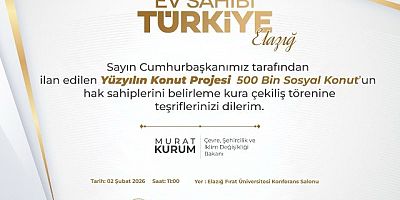 TOKİ Elazığ Sosyal Konut Kura Takvimi Netleşti